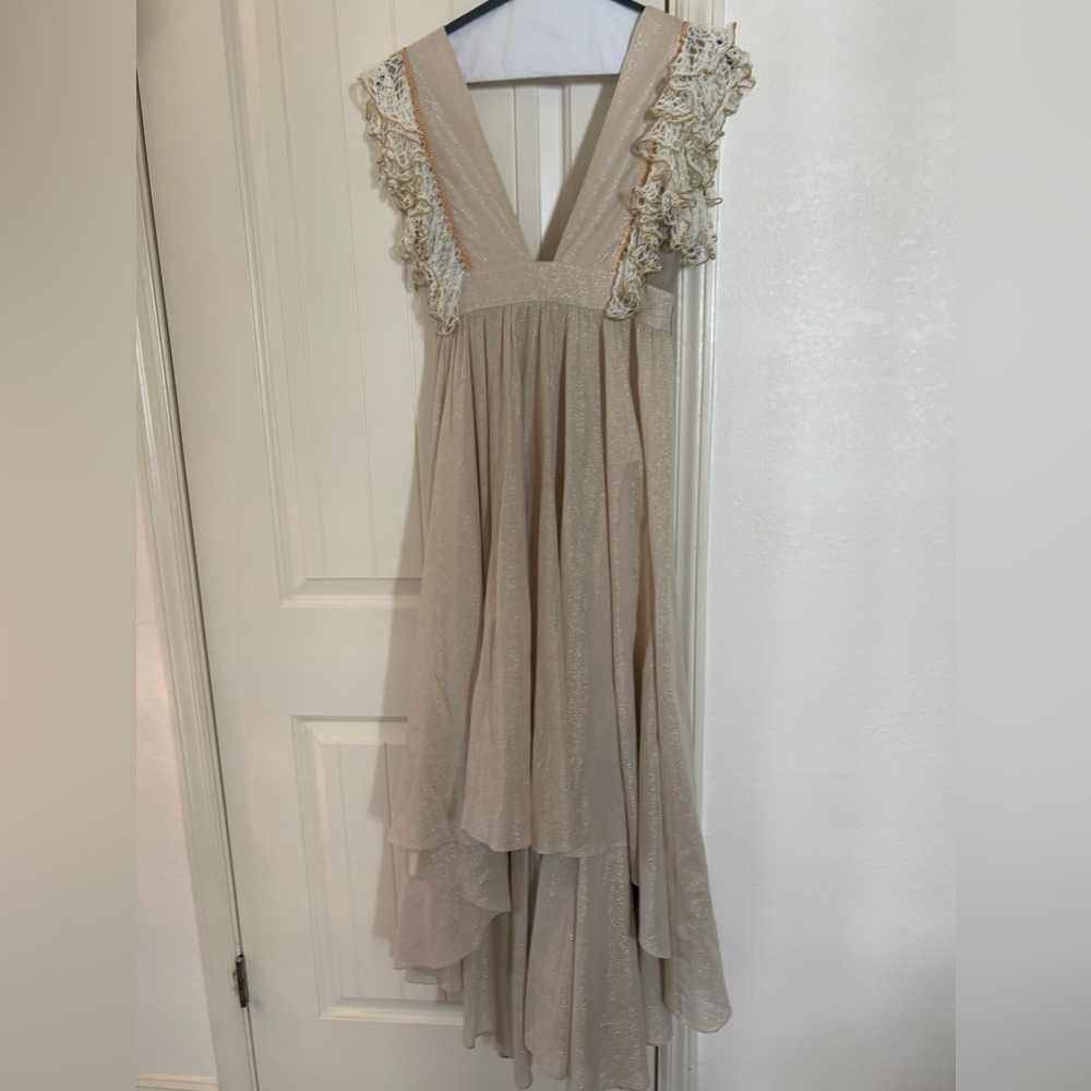 My Beachy Side Gold Sheer Dress